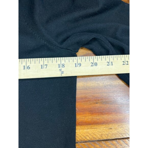 Adrianna Papell Twofer Ruffle Neck Black & Ivory Polka Dot Layered Sweater M - Picture 11 of 15